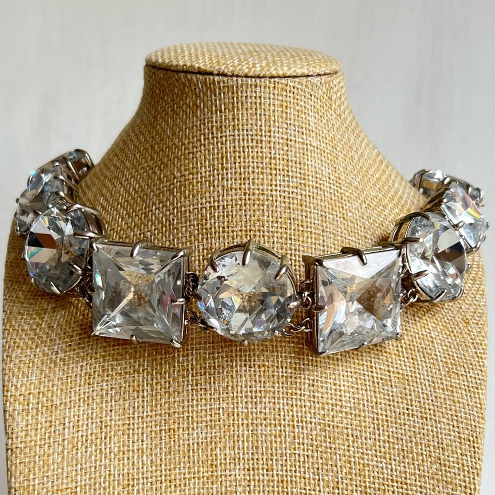 Vintage Wedding Jewelry Suite:Bracelet,Chandelier Earrings,& Headpiece/Necklace - Picture 7 of 9